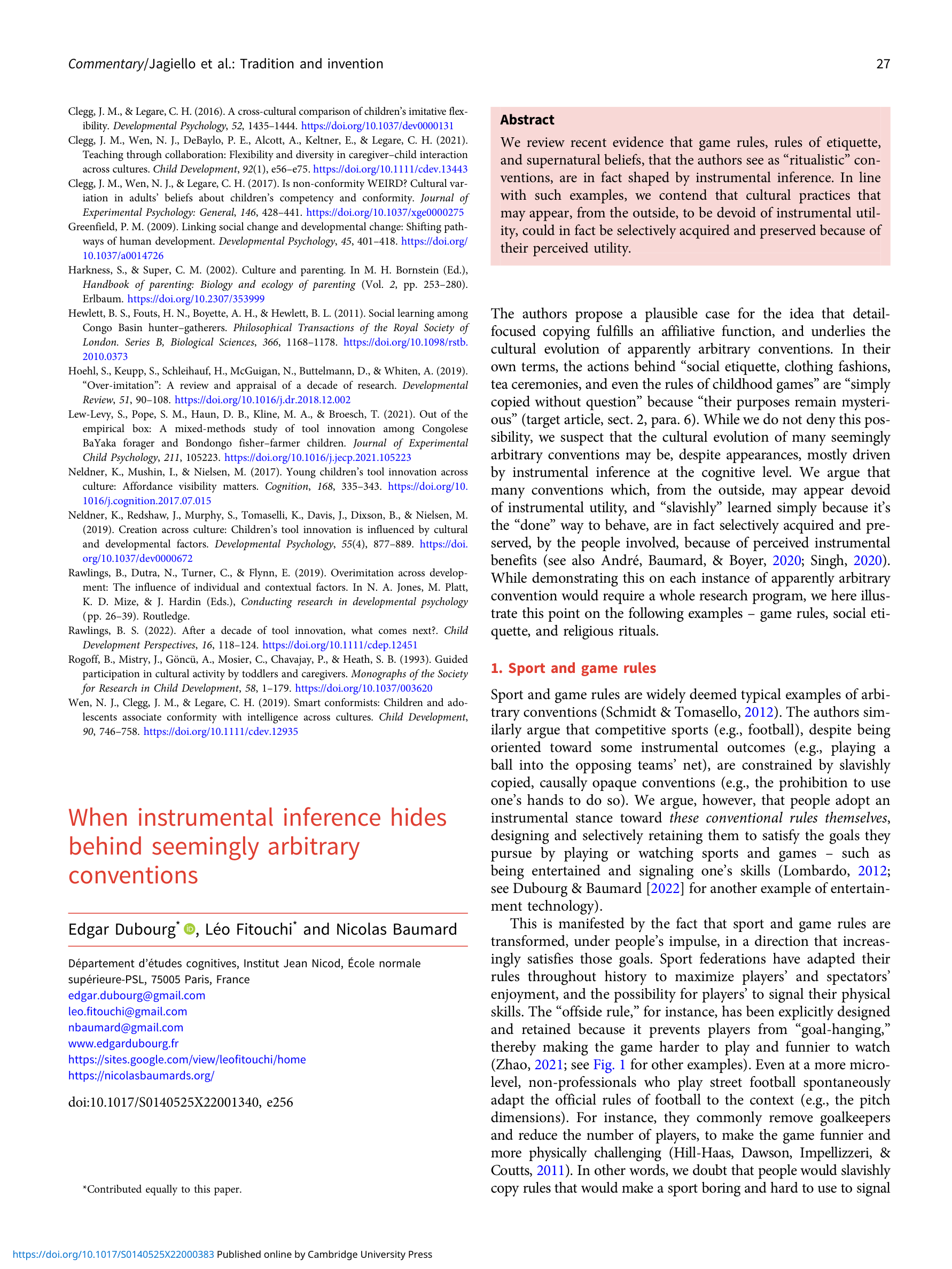Instrumental inference