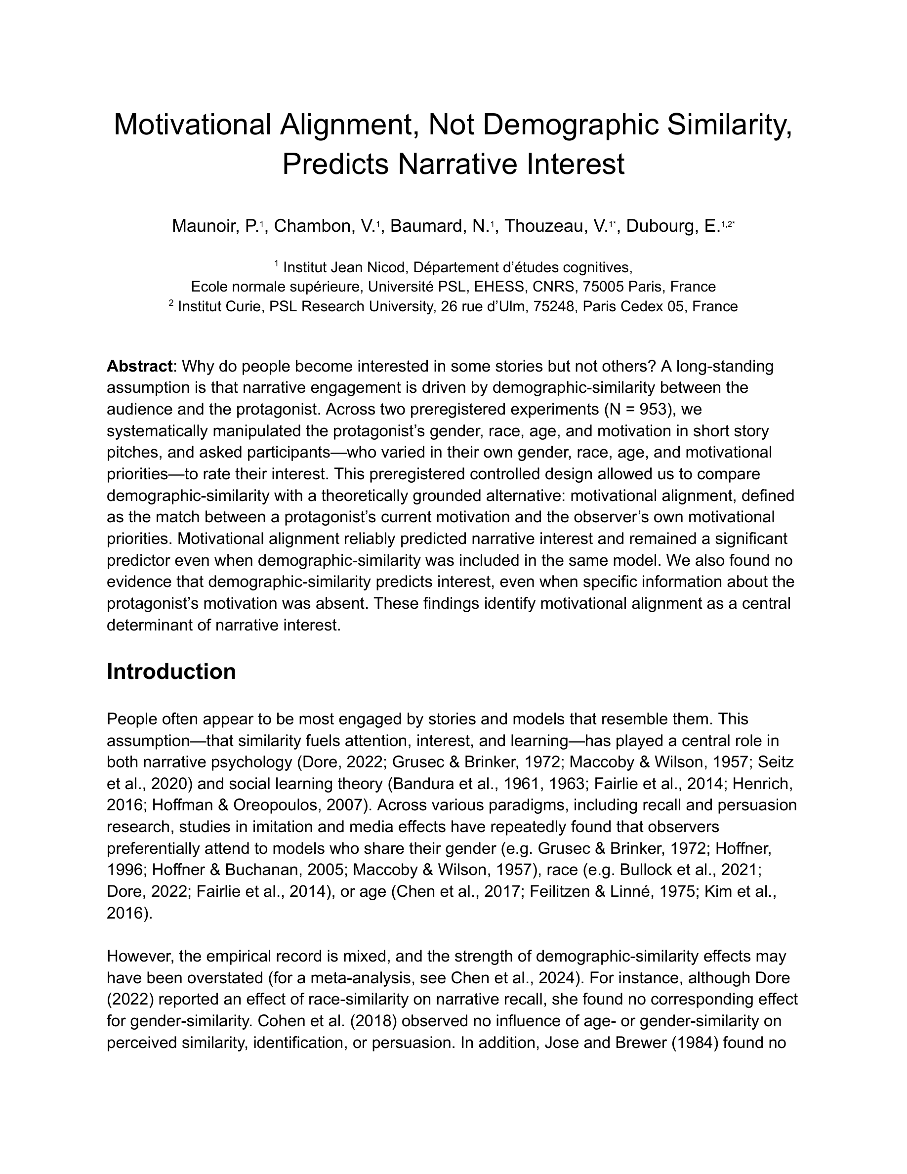 Motivational alignment